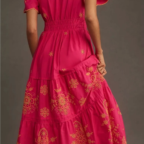 Anthropologie Maeve Somerset Eyelet Maxi Dress - Picture 7 of 7